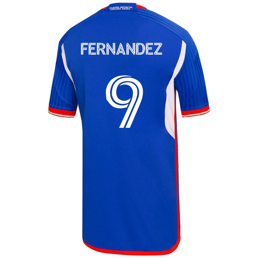 Niño Camiseta Leandro Fernández #9 Azul 1ª Equipación 2023/24 La Camisa Perú