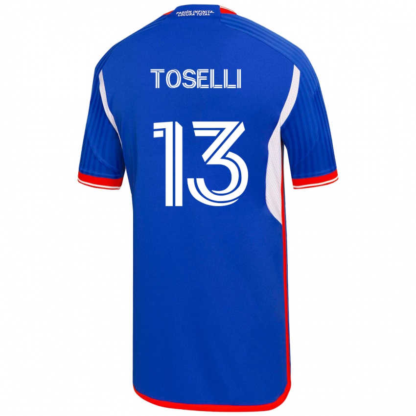 Niño Camiseta Cristopher Toselli #13 Azul 1ª Equipación 2023/24 La Camisa Perú