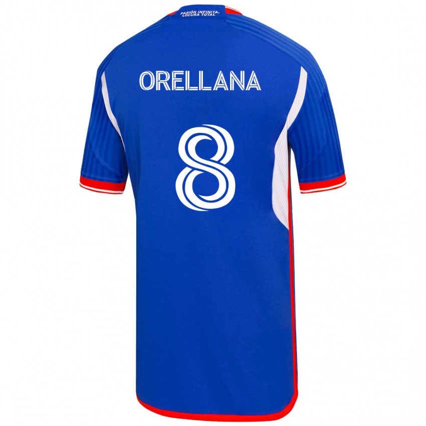 Niño Camiseta Denisse Orellana #8 Azul 1ª Equipación 2023/24 La Camisa Perú