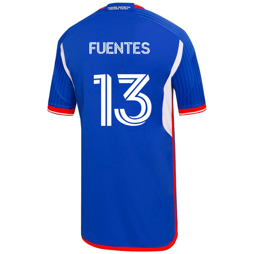Niño Camiseta Karen Fuentes #13 Azul 1ª Equipación 2023/24 La Camisa Perú