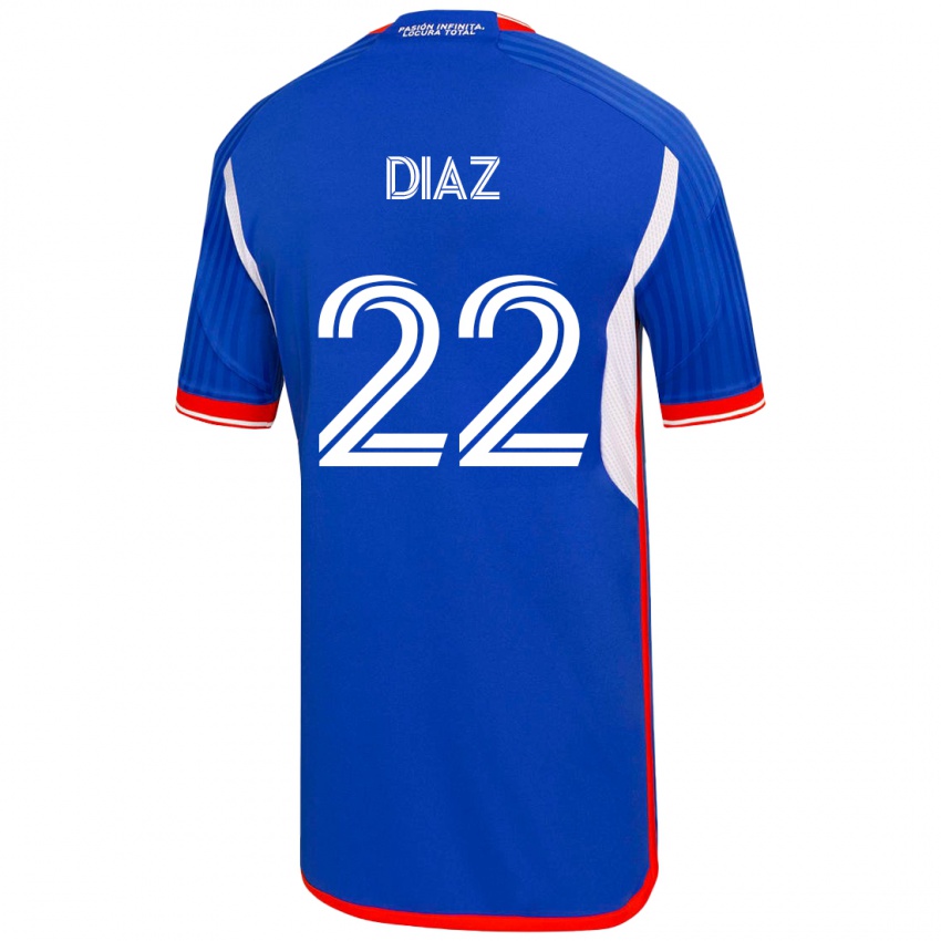 Niño Camiseta Valentina Díaz #22 Azul 1ª Equipación 2023/24 La Camisa Perú