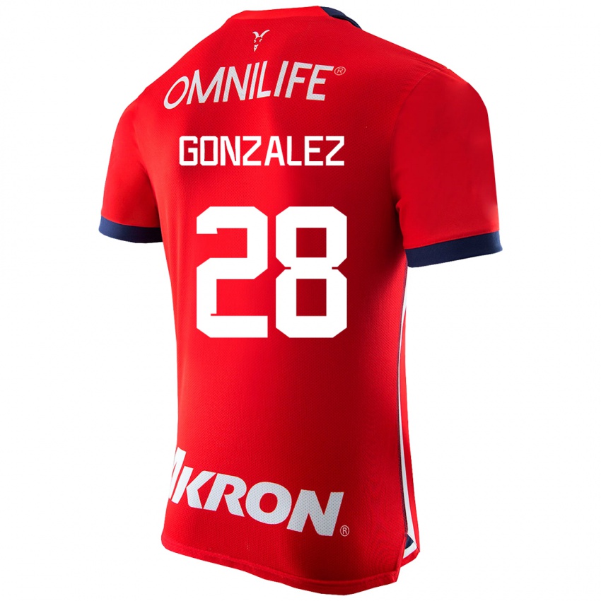 Niño Camiseta Fernando González #28 Rojo 1ª Equipación 2023/24 La Camisa Perú