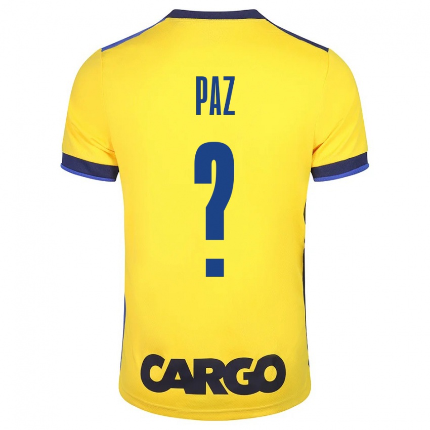 Niño Camiseta Jonathan Paz #0 Amarillo 1ª Equipación 2023/24 La Camisa Perú