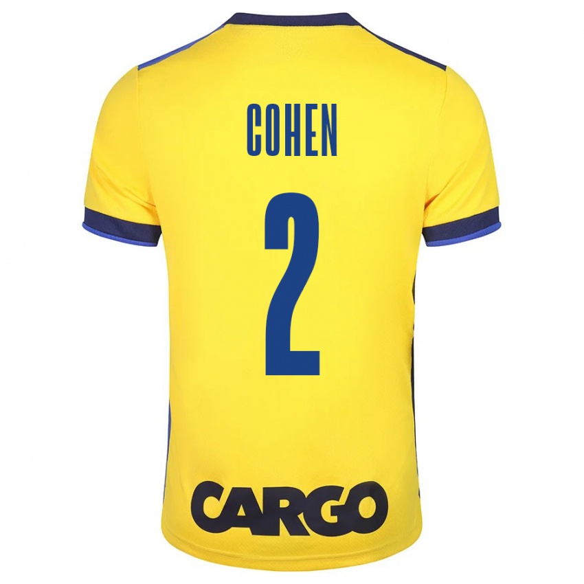 Niño Camiseta Avishay Cohen #2 Amarillo 1ª Equipación 2023/24 La Camisa Perú