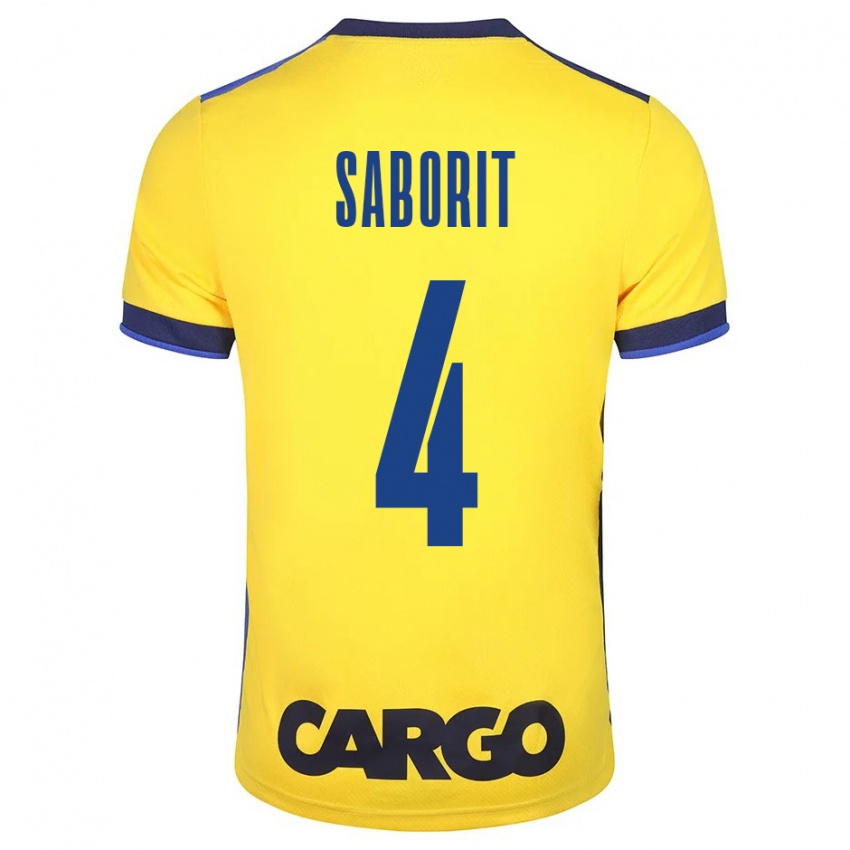 Niño Camiseta Enric Saborit #4 Amarillo 1ª Equipación 2023/24 La Camisa Perú