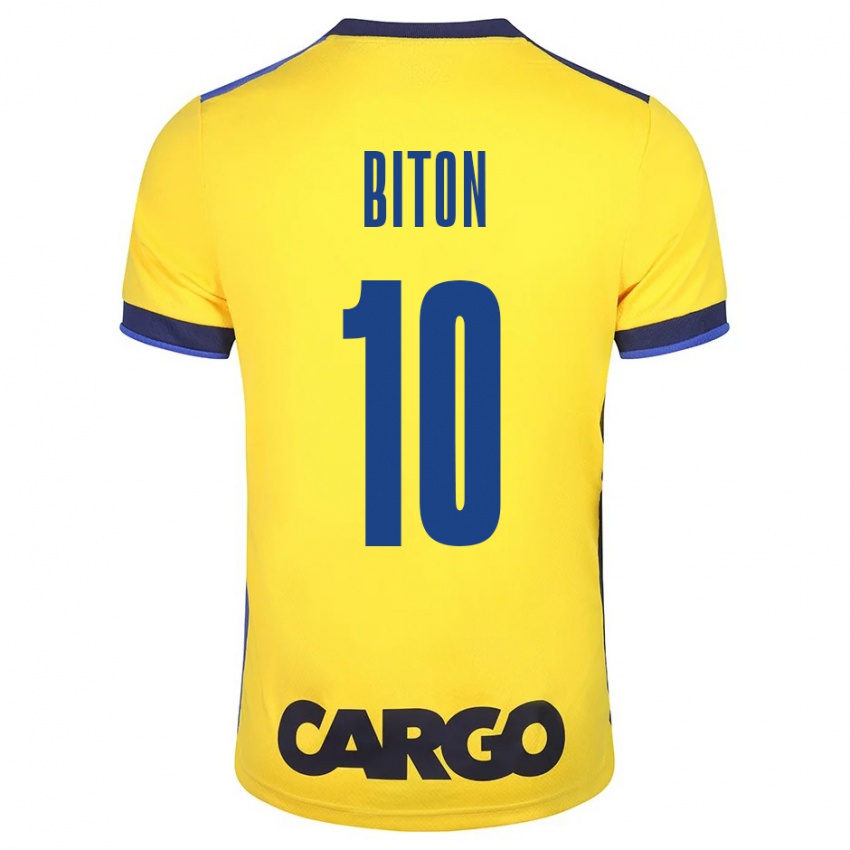 Niño Camiseta Dan Biton #10 Amarillo 1ª Equipación 2023/24 La Camisa Perú