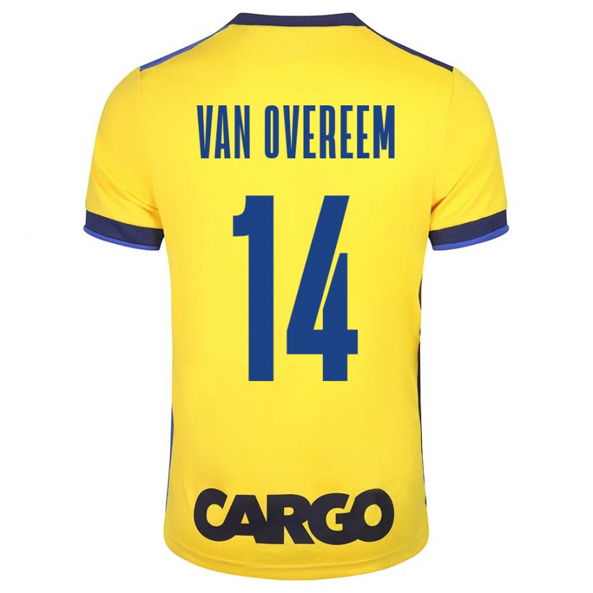 Niño Camiseta Joris Van Overeem #14 Amarillo 1ª Equipación 2023/24 La Camisa Perú