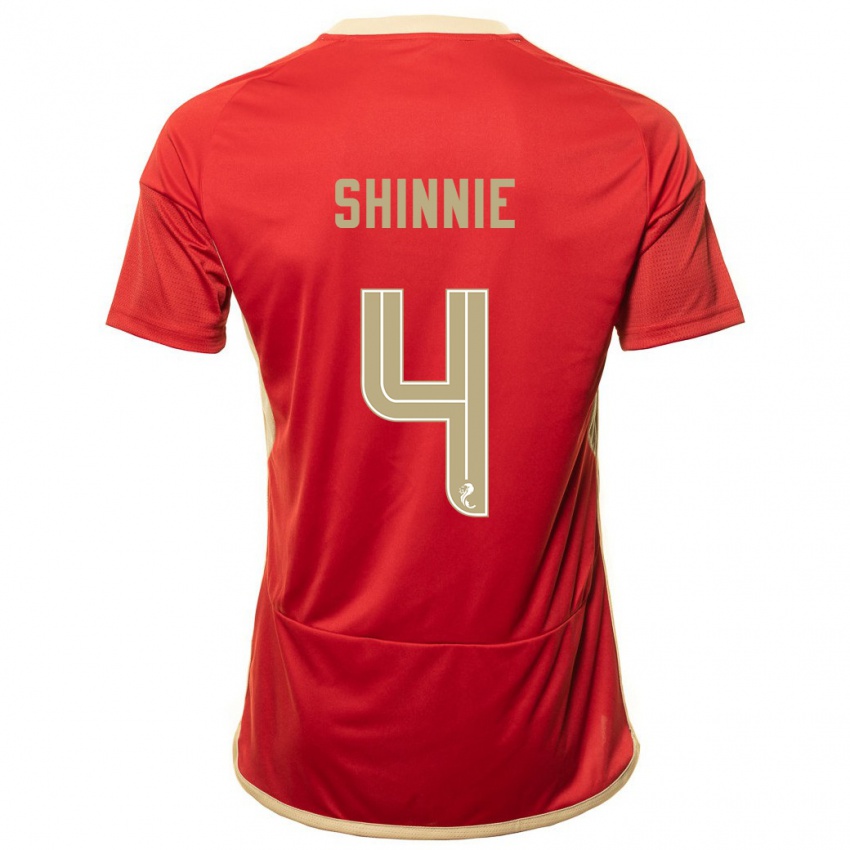 Niño Camiseta Graeme Shinnie #4 Rojo 1ª Equipación 2023/24 La Camisa Perú