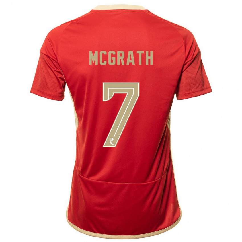 Niño Camiseta Jamie Mcgrath #7 Rojo 1ª Equipación 2023/24 La Camisa Perú