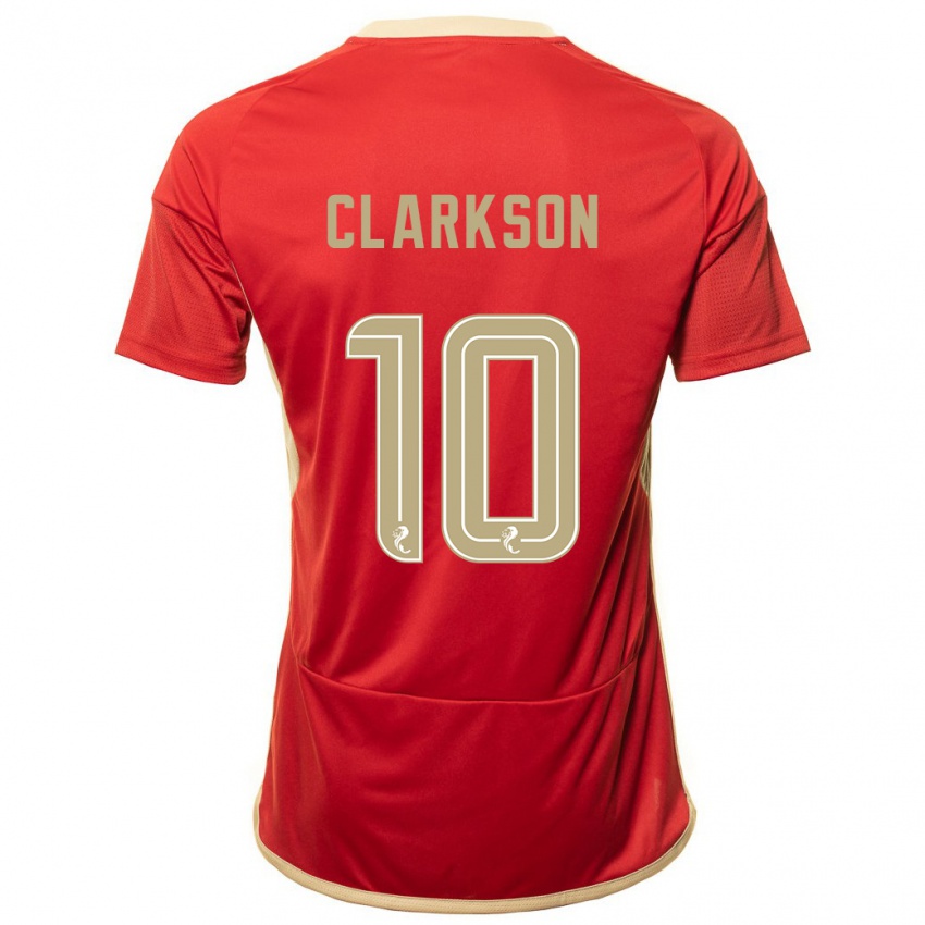Niño Camiseta Leighton Clarkson #10 Rojo 1ª Equipación 2023/24 La Camisa Perú