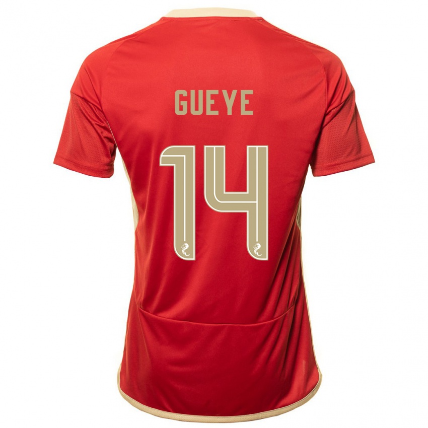 Niño Camiseta Pape Habib Gueye #14 Rojo 1ª Equipación 2023/24 La Camisa Perú