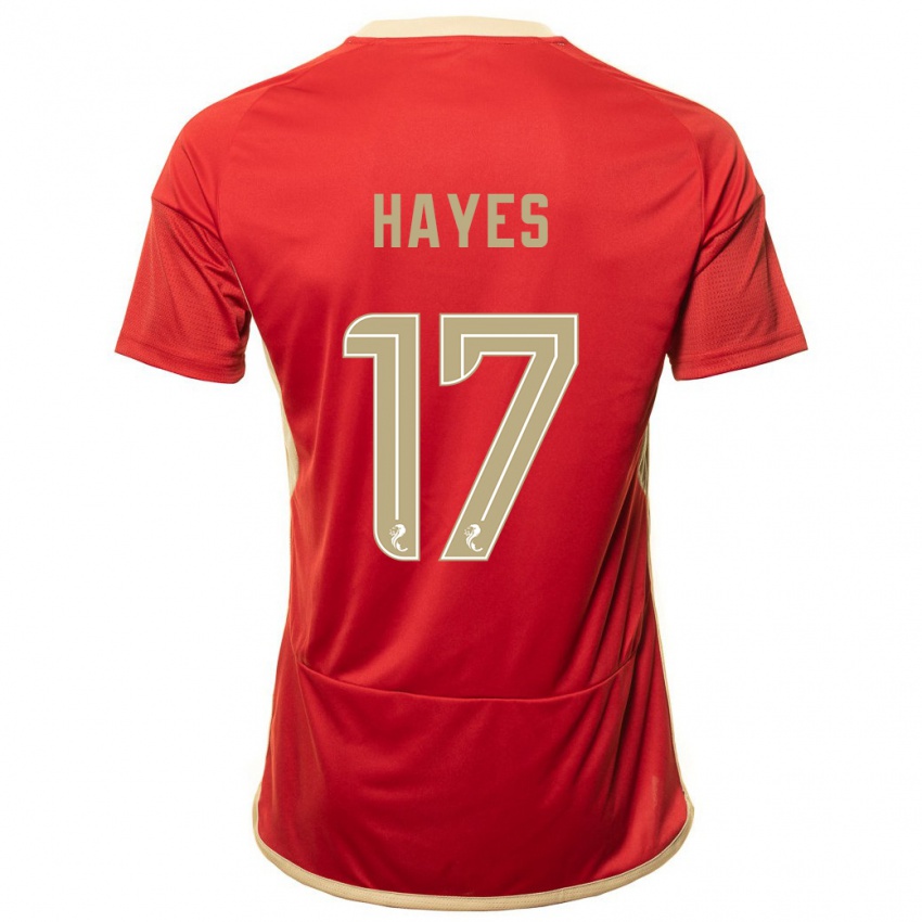 Niño Camiseta Jonny Hayes #17 Rojo 1ª Equipación 2023/24 La Camisa Perú