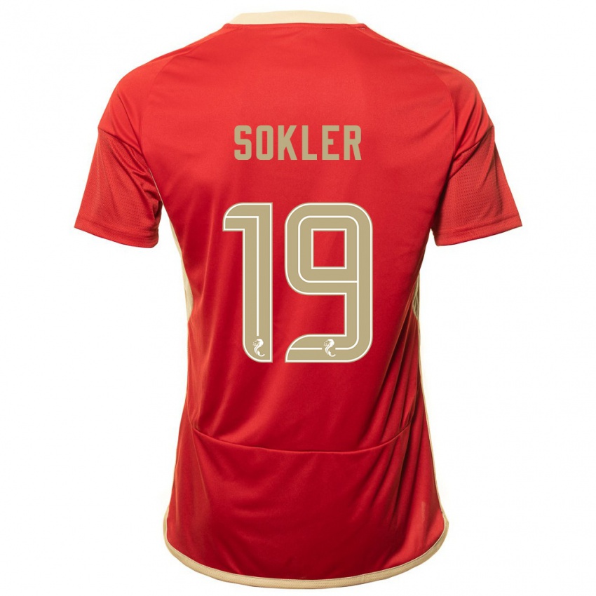 Niño Camiseta Ester Sokler #19 Rojo 1ª Equipación 2023/24 La Camisa Perú