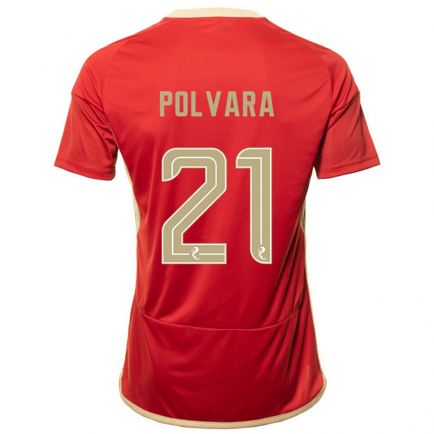 Niño Camiseta Dante Polvara #21 Rojo 1ª Equipación 2023/24 La Camisa Perú