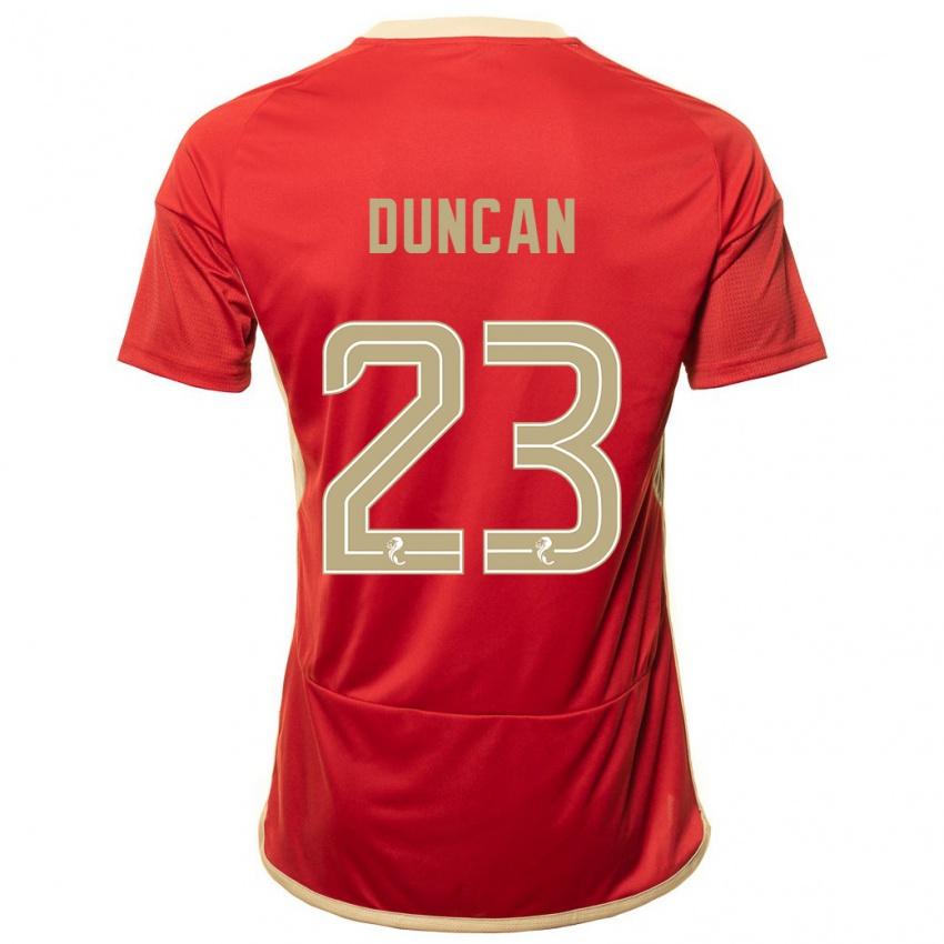 Niño Camiseta Ryan Duncan #23 Rojo 1ª Equipación 2023/24 La Camisa Perú