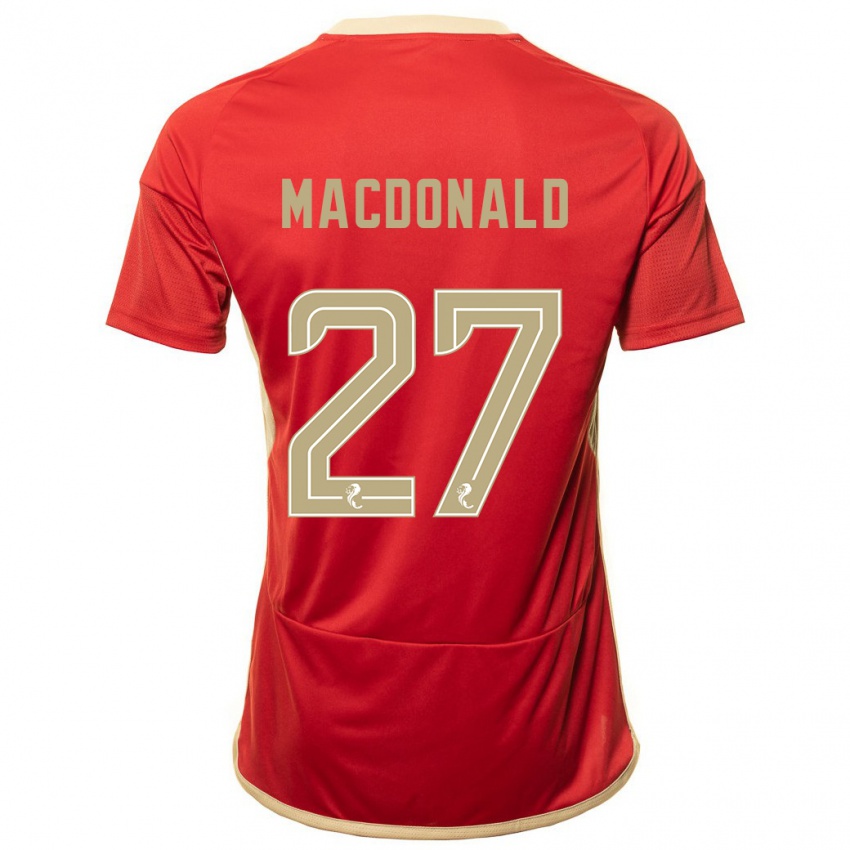 Niño Camiseta Angus Macdonald #27 Rojo 1ª Equipación 2023/24 La Camisa Perú