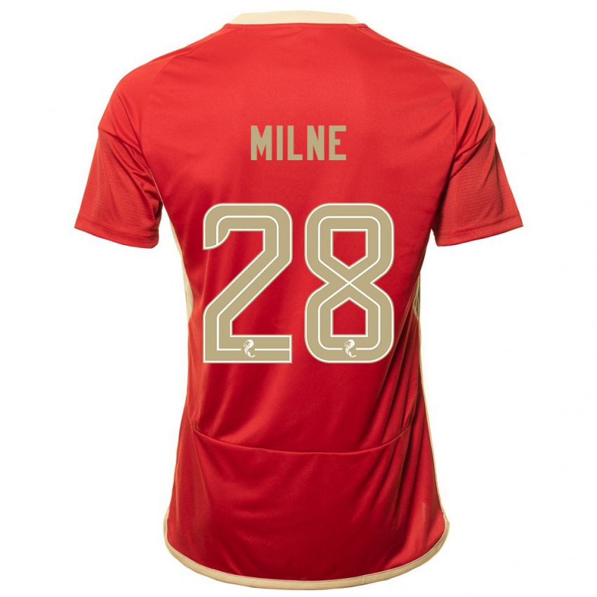 Niño Camiseta Jack Milne #28 Rojo 1ª Equipación 2023/24 La Camisa Perú