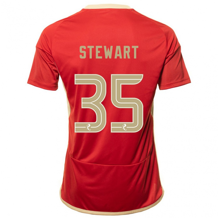 Niño Camiseta Alfie Stewart #35 Rojo 1ª Equipación 2023/24 La Camisa Perú