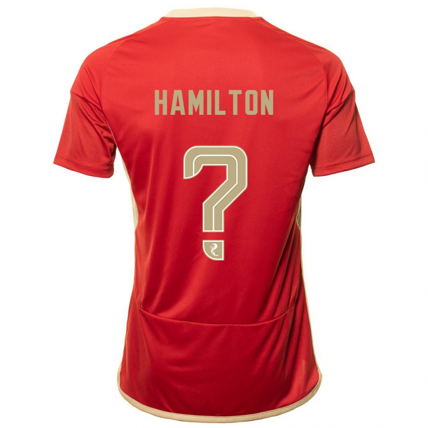 Niño Camiseta Brendan Hamilton #0 Rojo 1ª Equipación 2023/24 La Camisa Perú