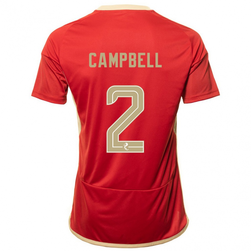 Niño Camiseta Loren Campbell #2 Rojo 1ª Equipación 2023/24 La Camisa Perú