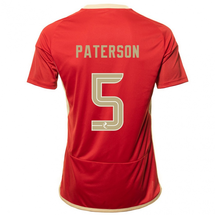 Niño Camiseta Donna Paterson #5 Rojo 1ª Equipación 2023/24 La Camisa Perú