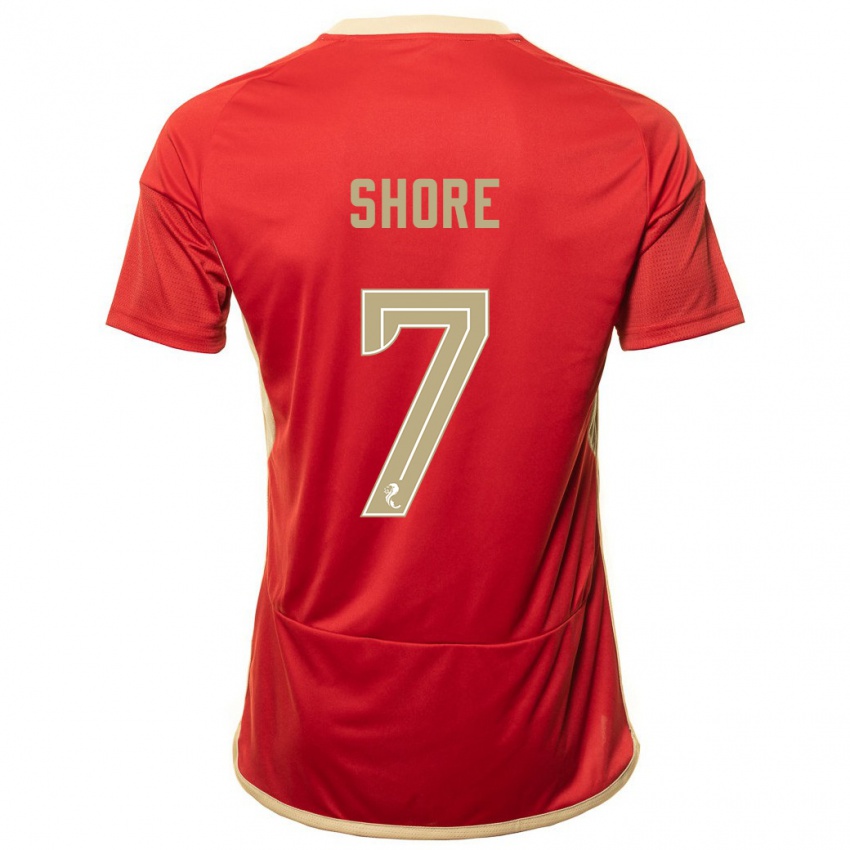 Niño Camiseta Eilidh Shore #7 Rojo 1ª Equipación 2023/24 La Camisa Perú