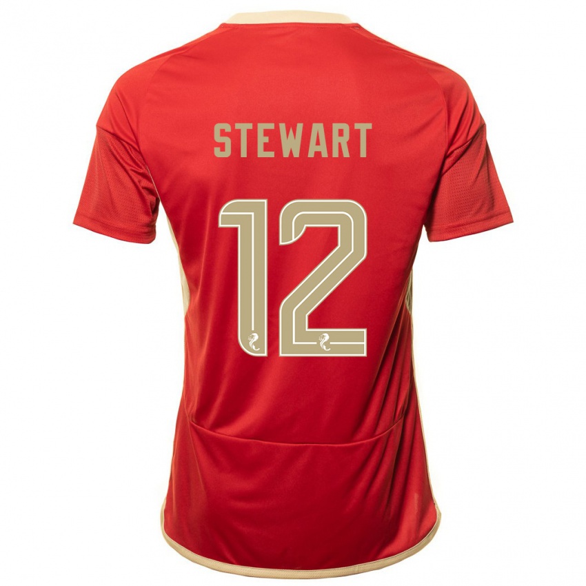 Niño Camiseta Hannah Stewart #12 Rojo 1ª Equipación 2023/24 La Camisa Perú