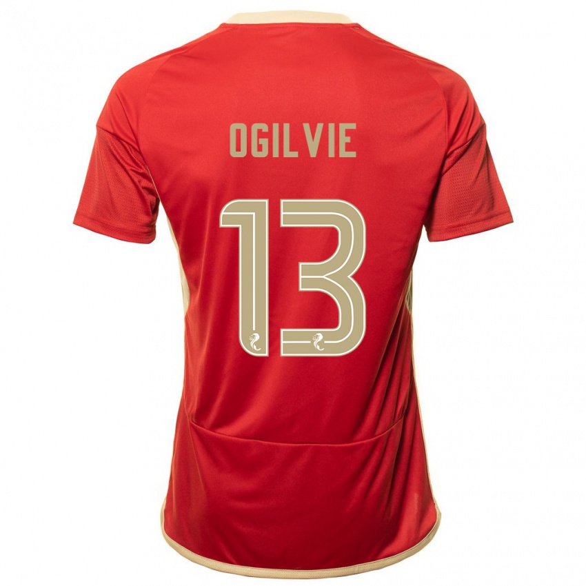 Niño Camiseta Francesca Ogilvie #13 Rojo 1ª Equipación 2023/24 La Camisa Perú