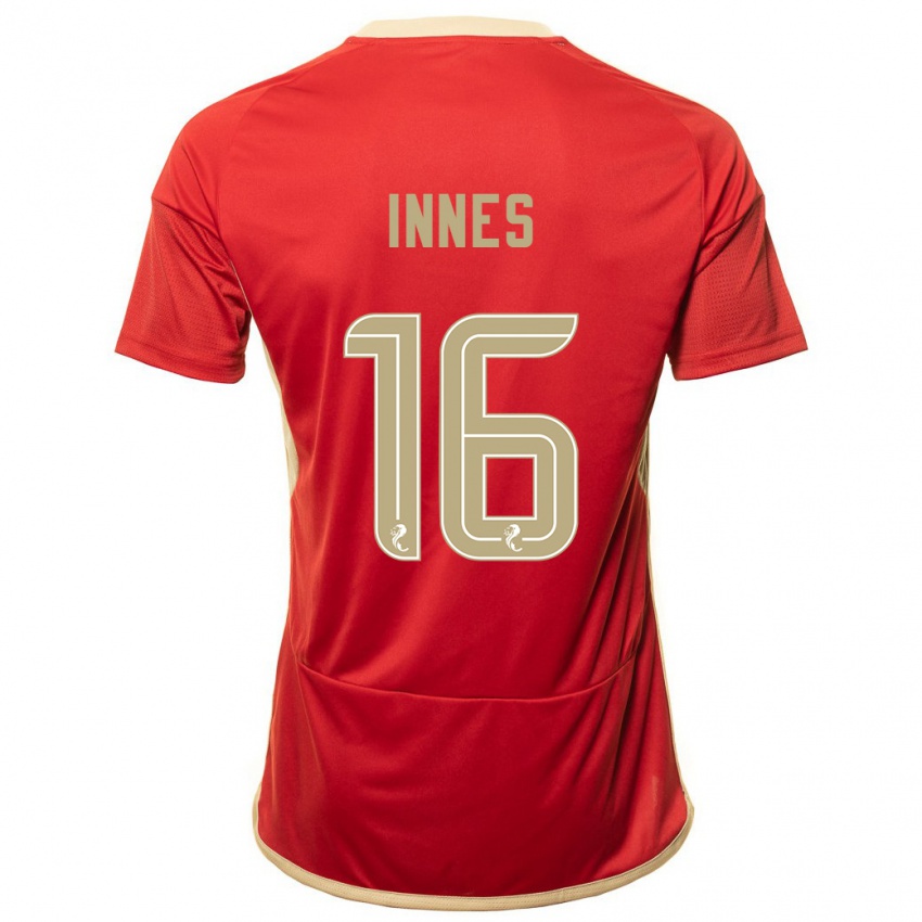 Niño Camiseta Hannah Innes #16 Rojo 1ª Equipación 2023/24 La Camisa Perú