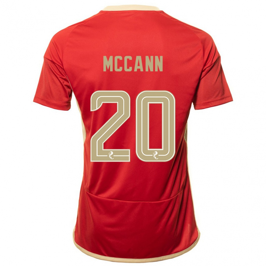 Niño Camiseta Annalisa Mccann #20 Rojo 1ª Equipación 2023/24 La Camisa Perú