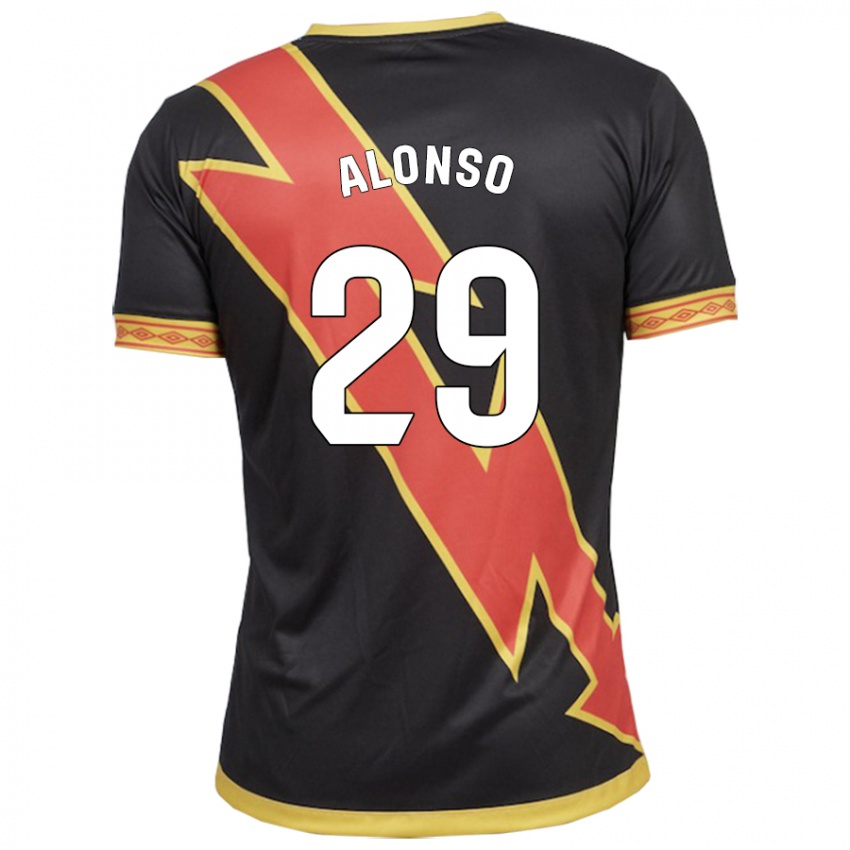 Niño Camiseta Sergio Alonso #29 Negro 2ª Equipación 2023/24 La Camisa Perú