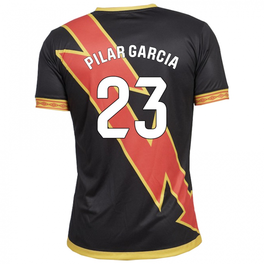 Niño Camiseta María Pilar García Villalba #23 Negro 2ª Equipación 2023/24 La Camisa Perú