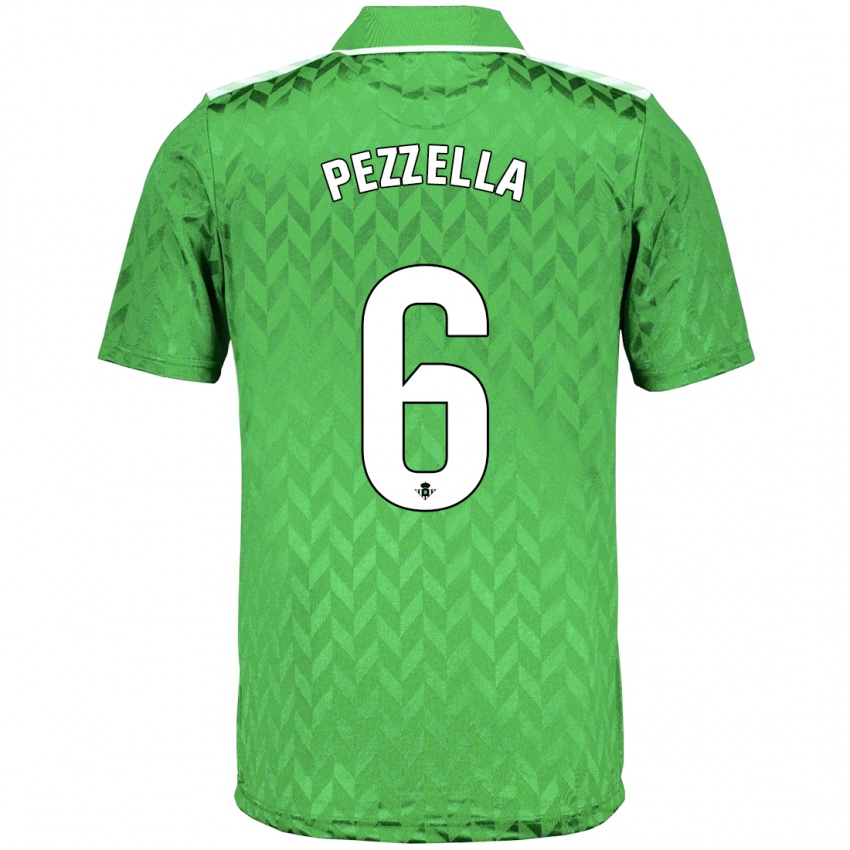 Niño Camiseta Germán Pezzella #6 Verde 2ª Equipación 2023/24 La Camisa Perú