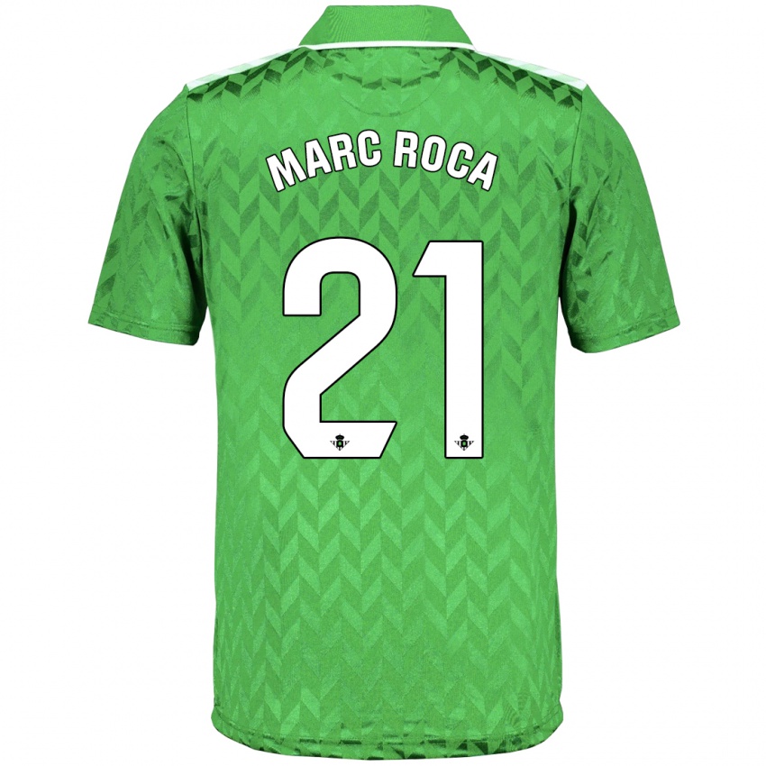 Niño Camiseta Marc Roca #21 Verde 2ª Equipación 2023/24 La Camisa Perú