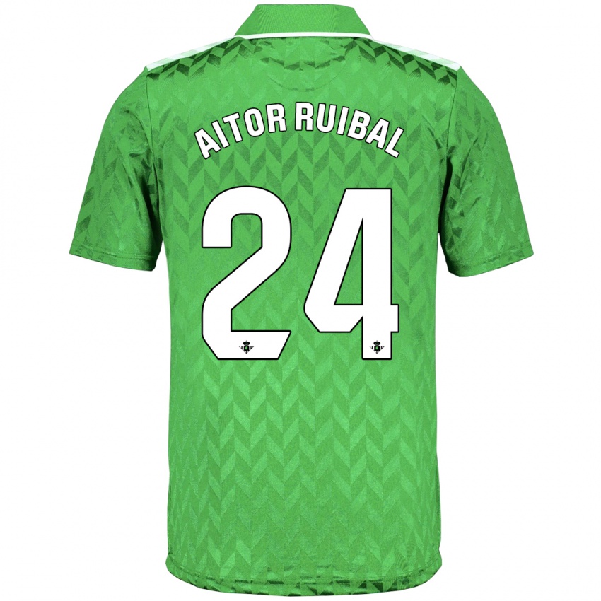 Niño Camiseta Aitor Ruibal #24 Verde 2ª Equipación 2023/24 La Camisa Perú