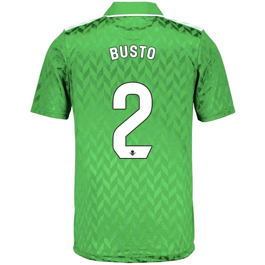 Niño Camiseta Pablo Busto #2 Verde 2ª Equipación 2023/24 La Camisa Perú