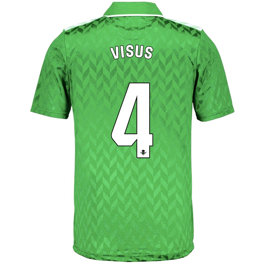 Niño Camiseta Ricardo Visus #4 Verde 2ª Equipación 2023/24 La Camisa Perú