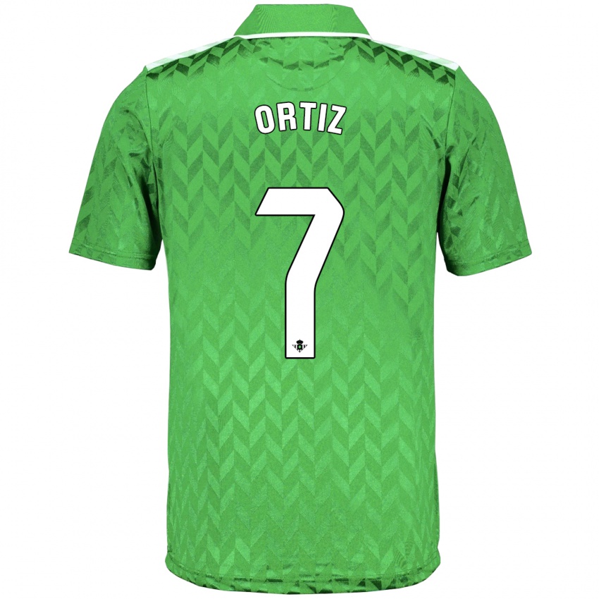 Niño Camiseta Ángel Ortiz #7 Verde 2ª Equipación 2023/24 La Camisa Perú