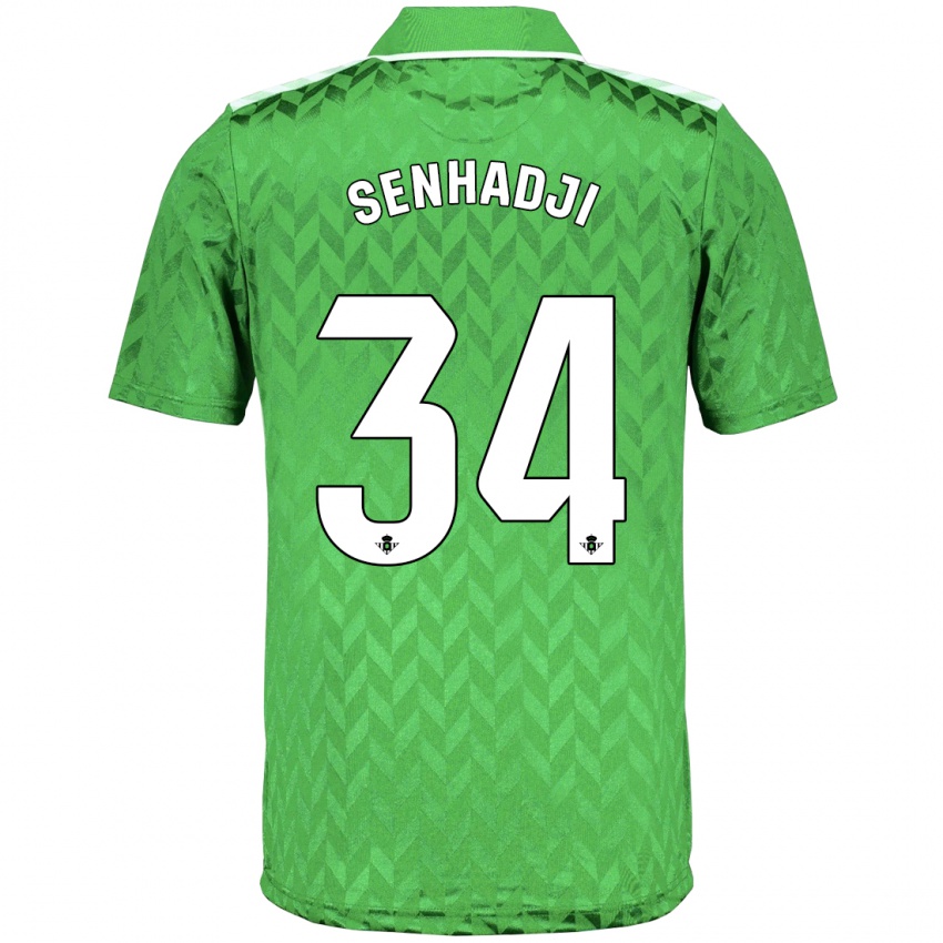 Niño Camiseta Yanis Senhadji #34 Verde 2ª Equipación 2023/24 La Camisa Perú