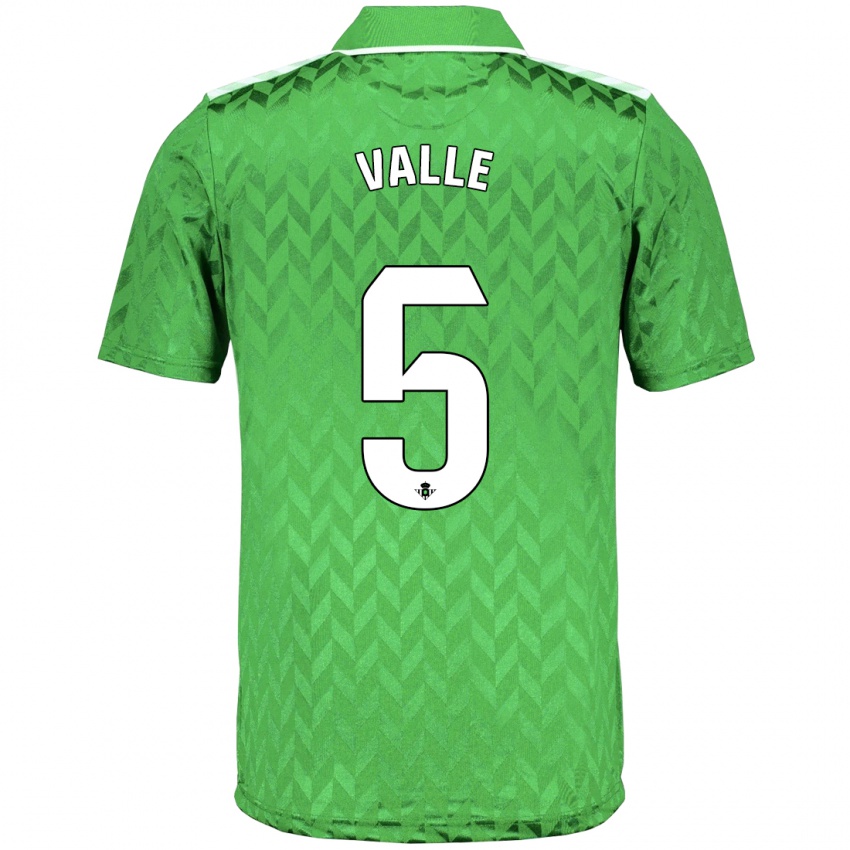 Niño Camiseta María Valle López #5 Verde 2ª Equipación 2023/24 La Camisa Perú