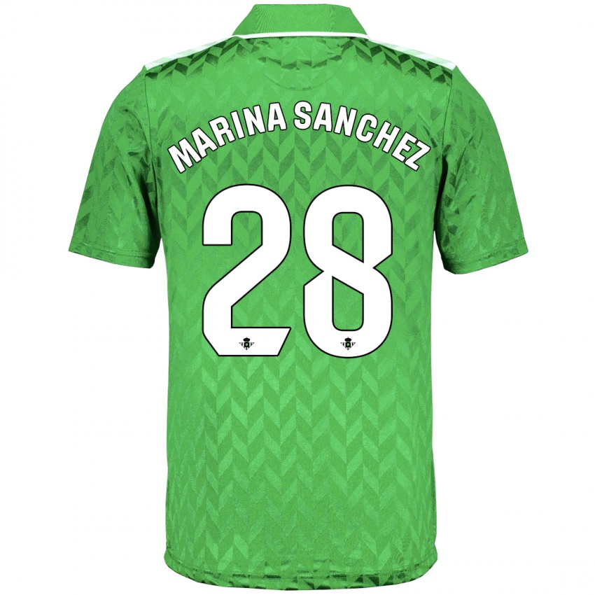 Niño Camiseta Marina Sánchez #28 Verde 2ª Equipación 2023/24 La Camisa Perú