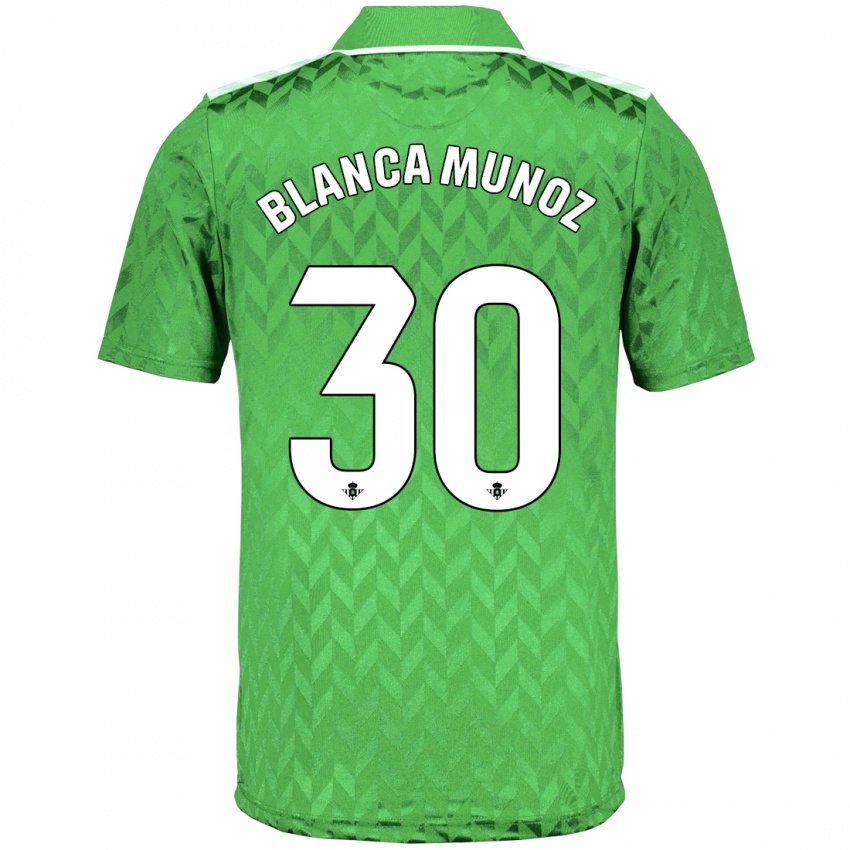 Niño Camiseta Blanca Muñoz #30 Verde 2ª Equipación 2023/24 La Camisa Perú