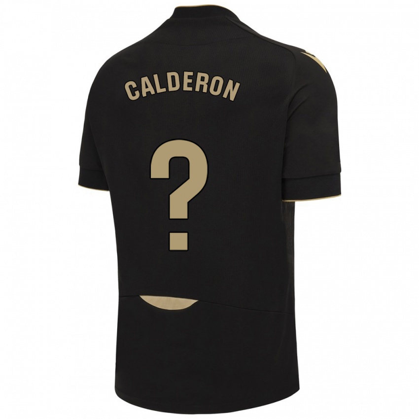 Niño Camiseta Martín Calderón #0 Negro 2ª Equipación 2023/24 La Camisa Perú