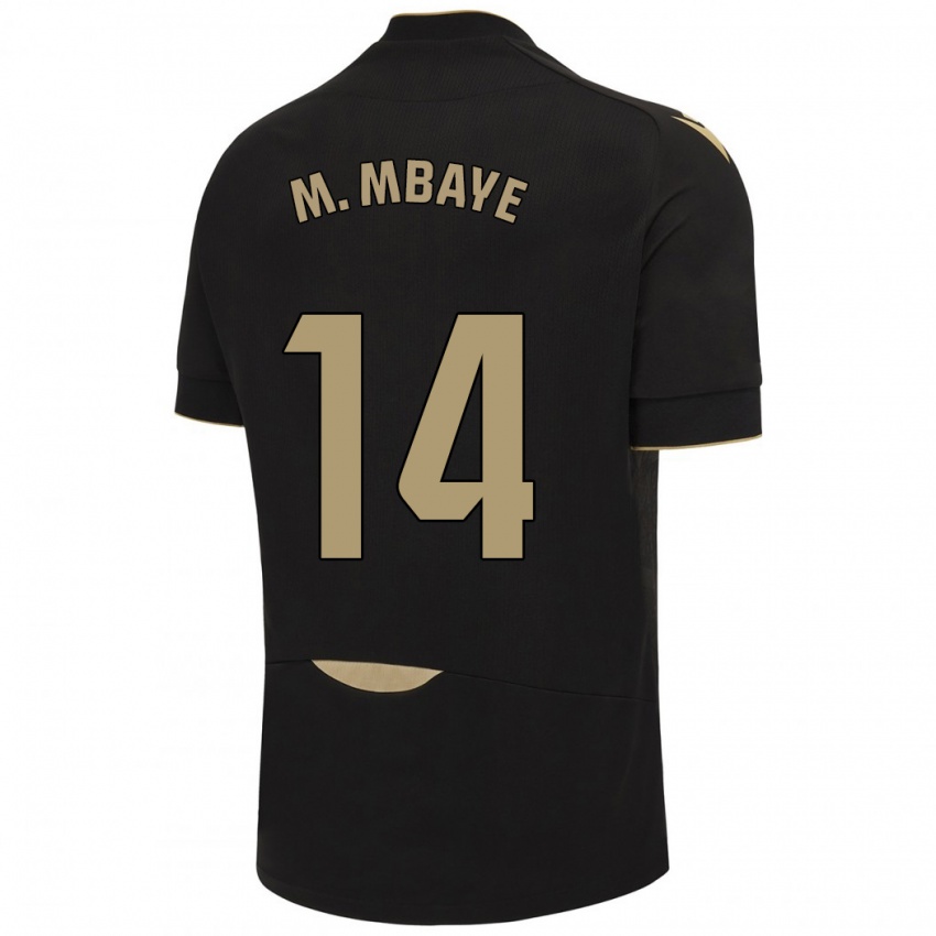 Niño Camiseta Momo Mbaye #14 Negro 2ª Equipación 2023/24 La Camisa Perú