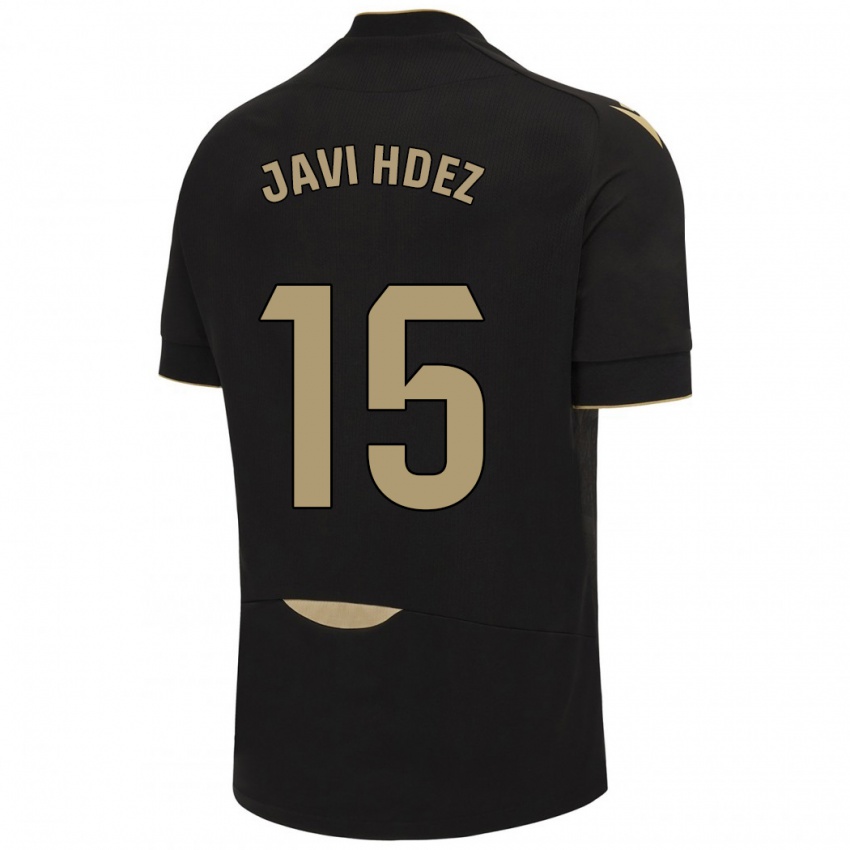 Niño Camiseta Javi Hernández #15 Negro 2ª Equipación 2023/24 La Camisa Perú