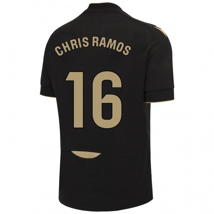 Niño Camiseta Chris Ramos #16 Negro 2ª Equipación 2023/24 La Camisa Perú