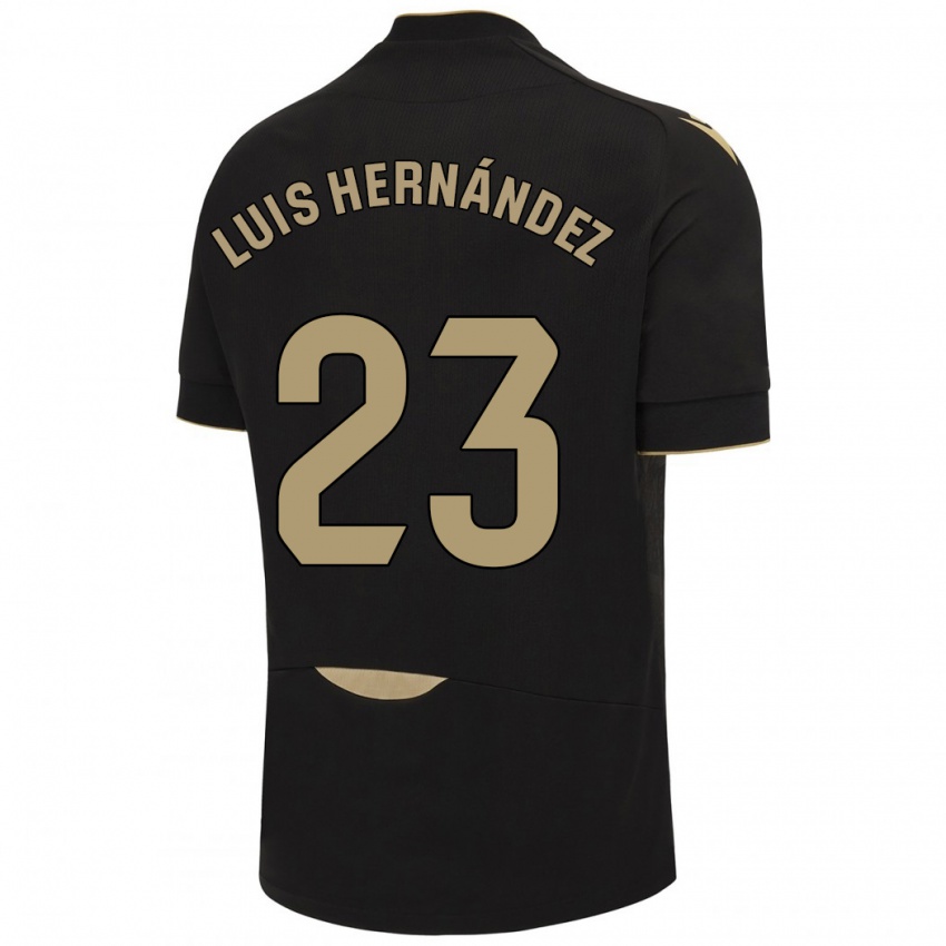 Niño Camiseta Luis Hernández #23 Negro 2ª Equipación 2023/24 La Camisa Perú