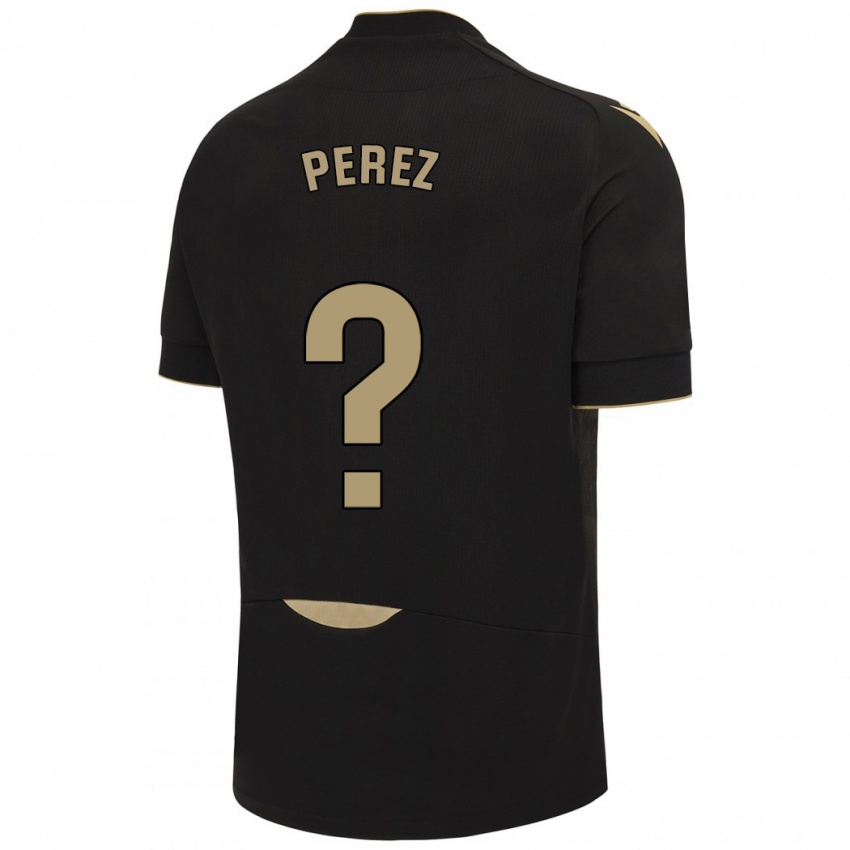 Niño Camiseta Ángel Pérez #0 Negro 2ª Equipación 2023/24 La Camisa Perú