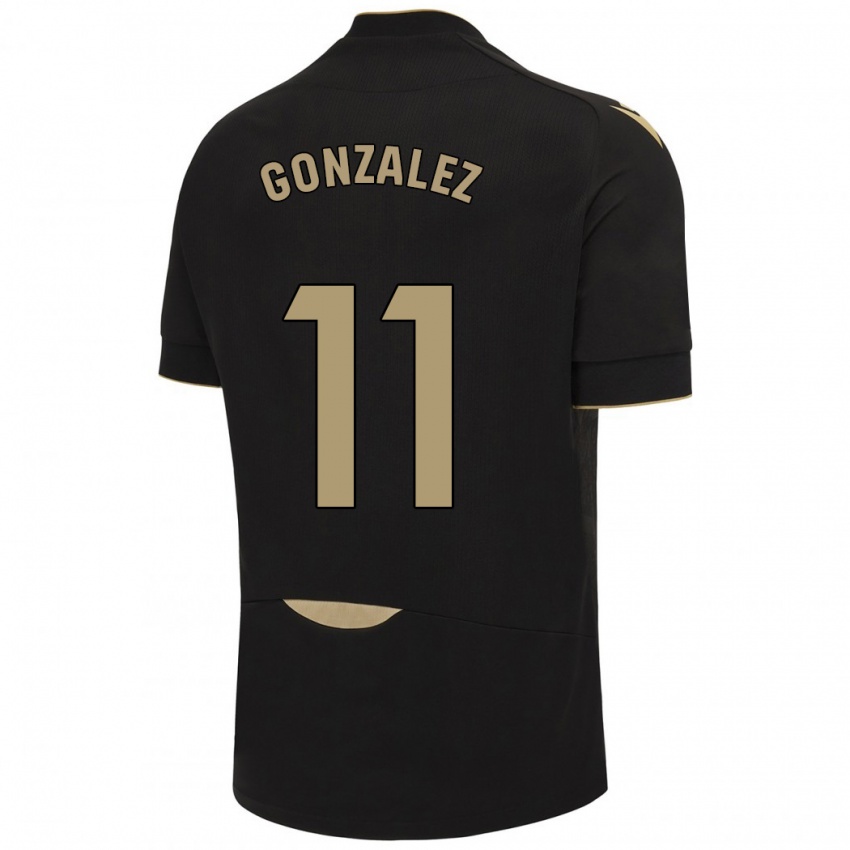 Niño Camiseta Chus González #11 Negro 2ª Equipación 2023/24 La Camisa Perú