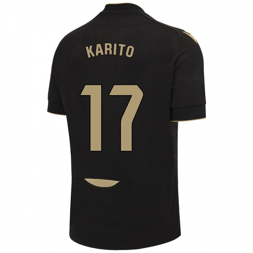 Niño Camiseta Carolina De Los Santos Mellado #17 Negro 2ª Equipación 2023/24 La Camisa Perú